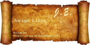 Juriga Eliza névjegykártya